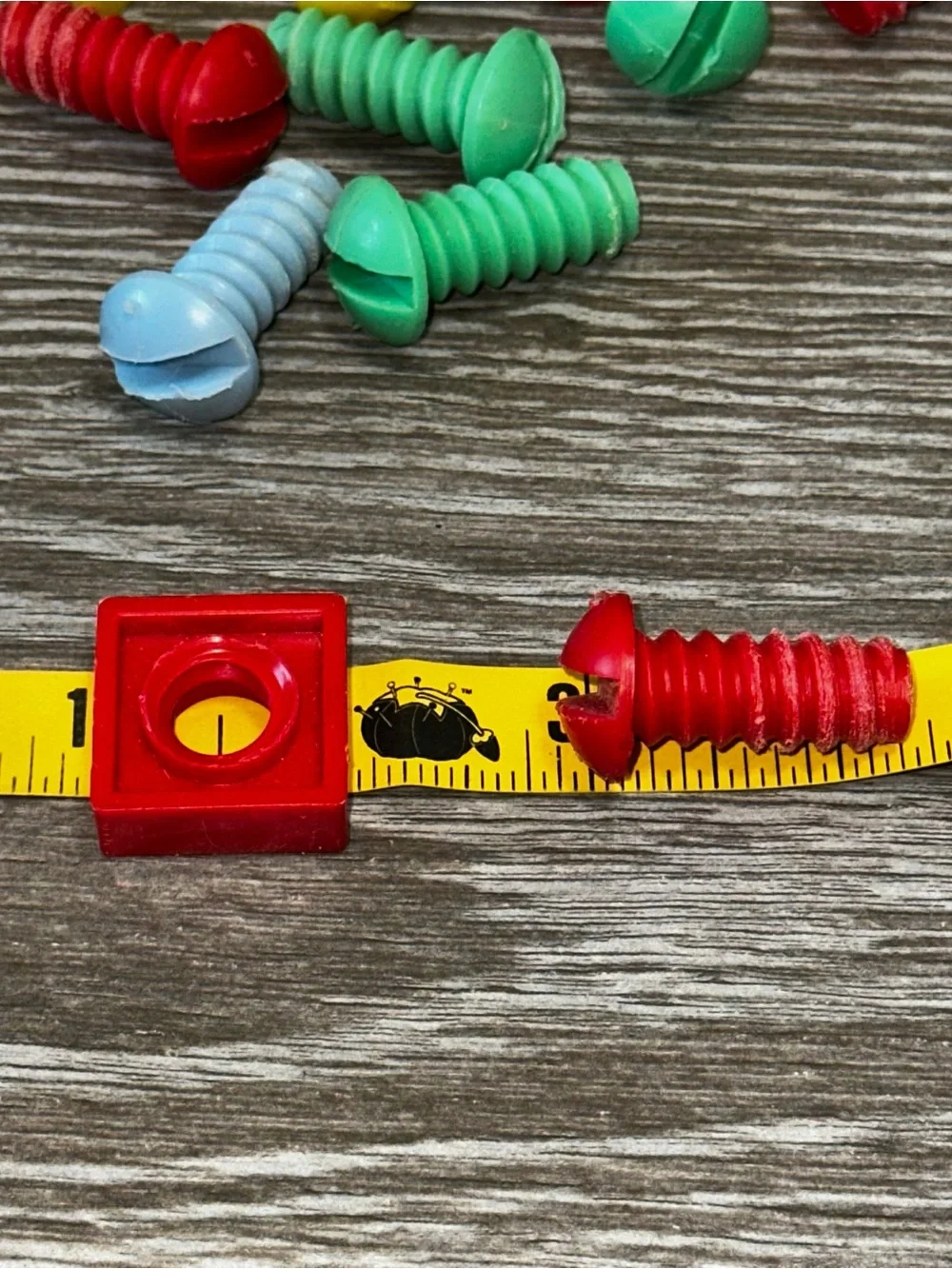 Vintage Playskool Lincoln Log Wood Toy Builder Set Tools Plastic Nuts Bolts Lot